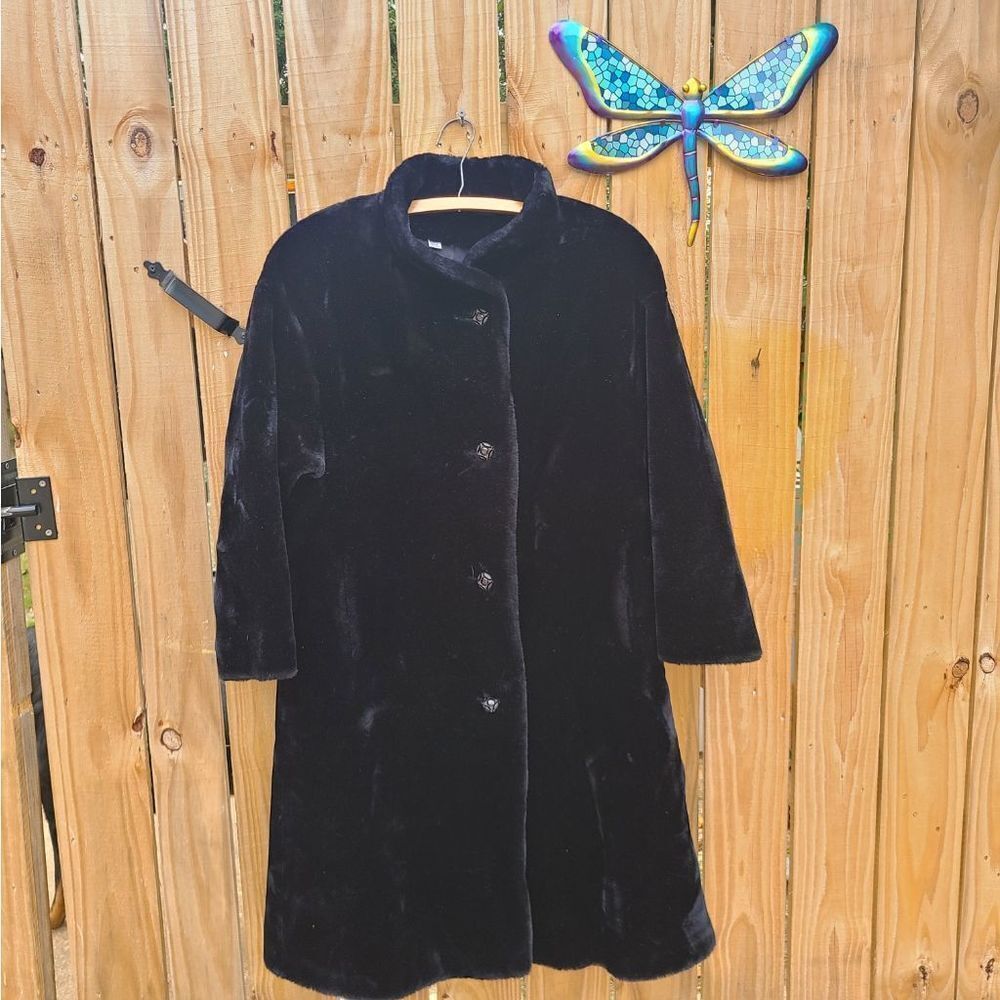 Sportowne Vintage Faux Fur Full Length Coat Women's Size 8